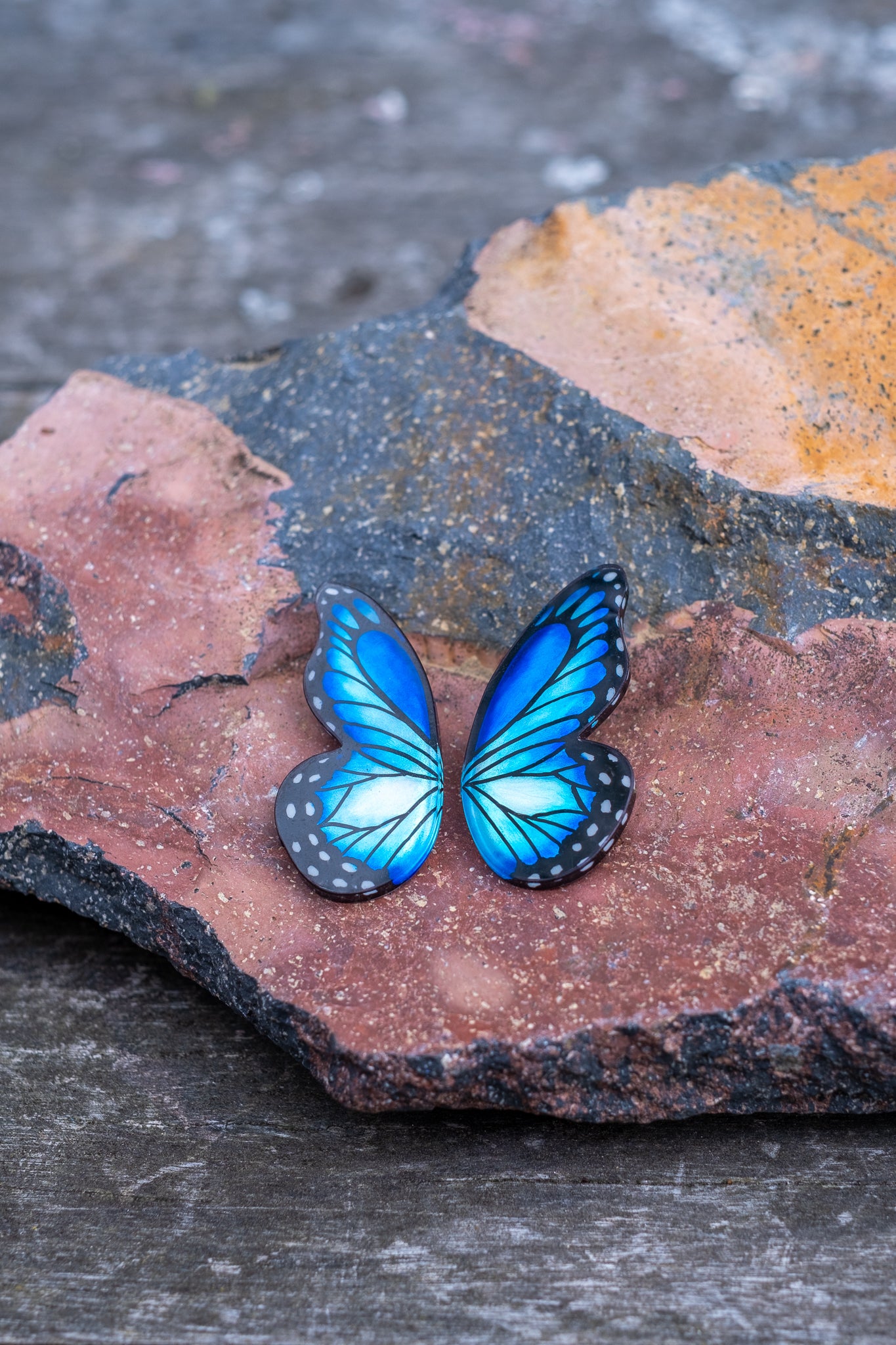 Pointed Half Butterfly M Blue Morpho