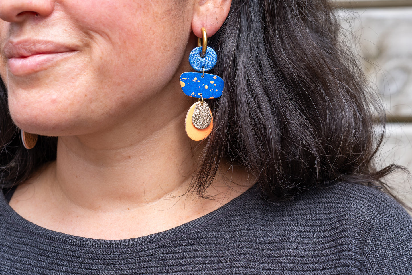 Minnie - Peach Spritz earrings