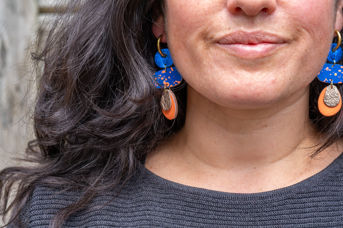 Minnie - Peach Spritz earrings