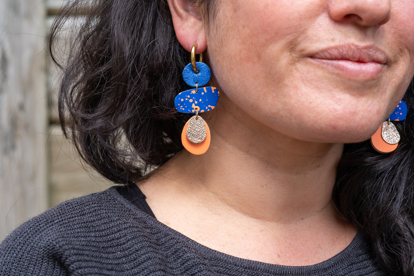 Minnie - Peach Spritz earrings