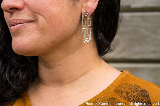 Muisca Reflejo earrings Silver - Small