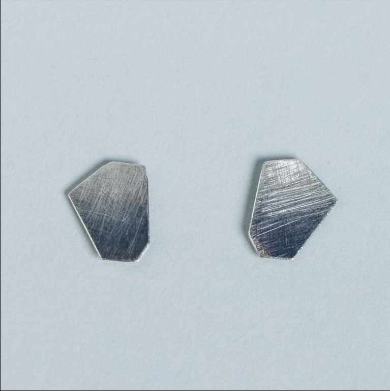 Small PentaHexa - silver earrings
