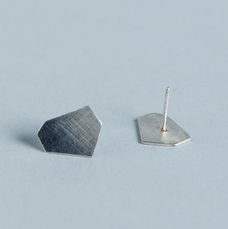 Small PentaHexa - silver earrings