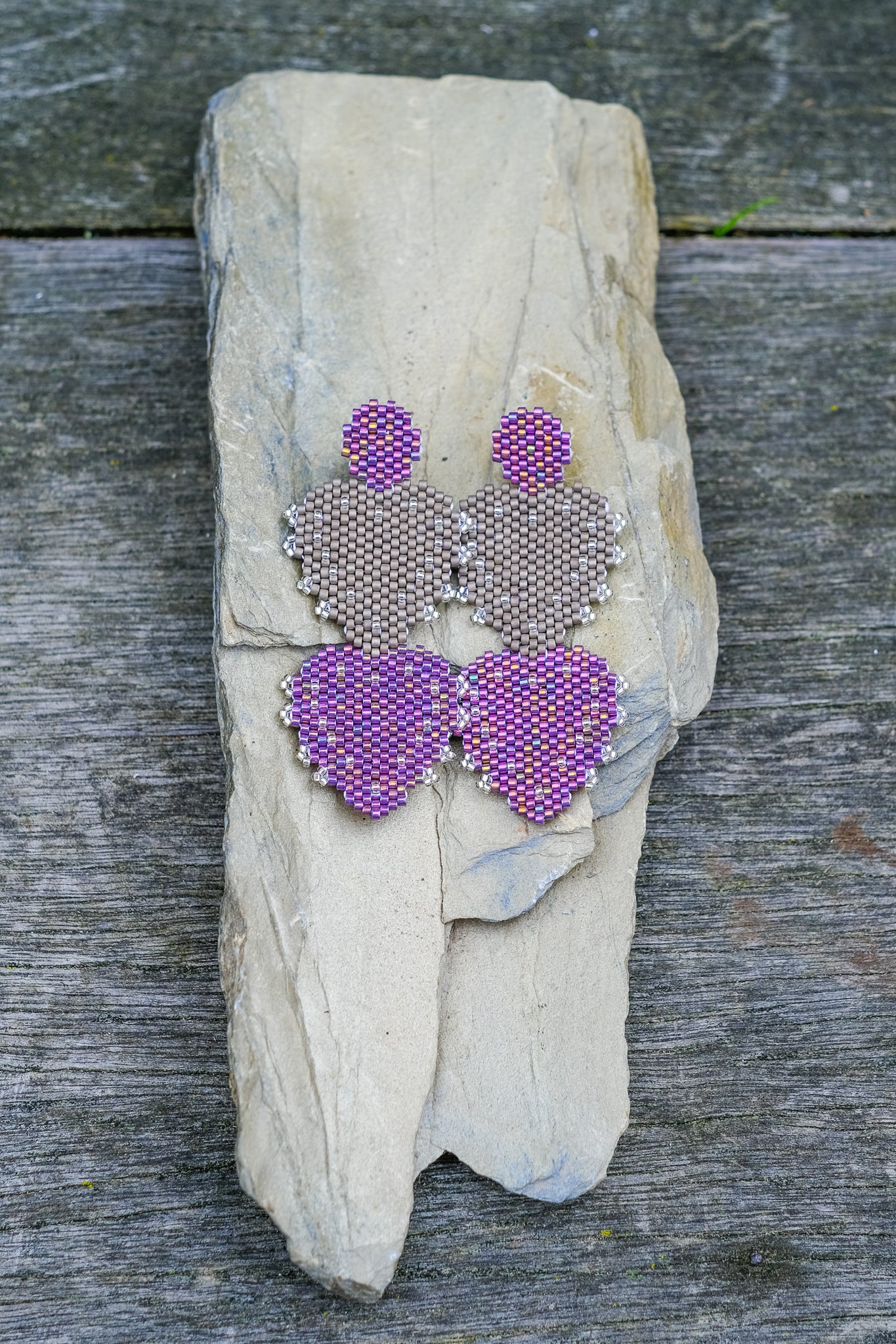 Corazones double - purple
