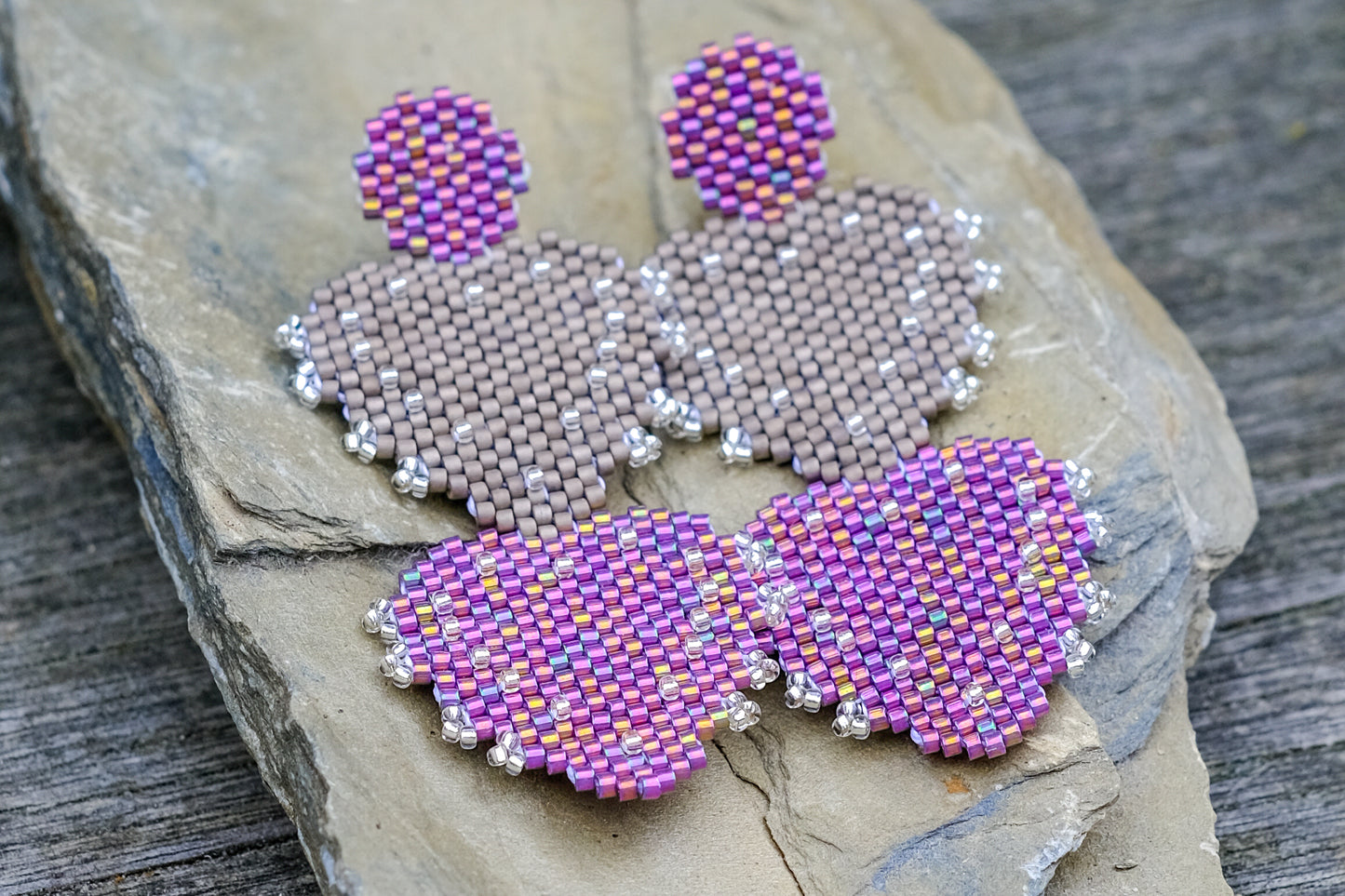 Corazones double - purple