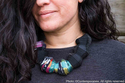 Serpentine necklace - Black Multicolour