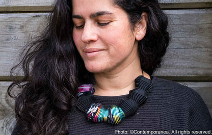 Serpentine necklace - Black Multicolour