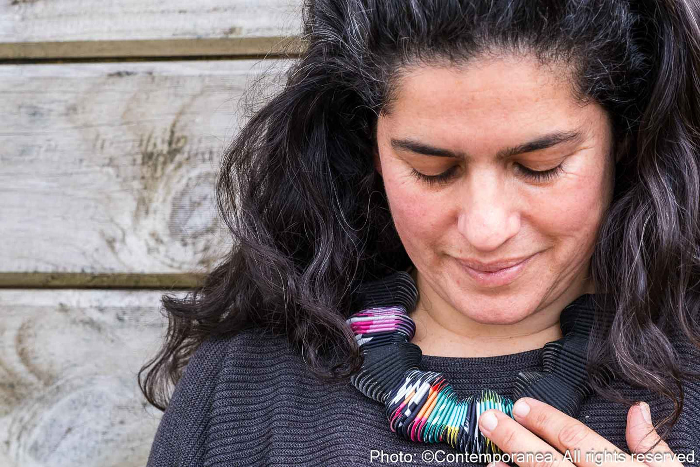 Serpentine necklace - Black Multicolour