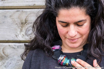 Serpentine necklace - Black Multicolour