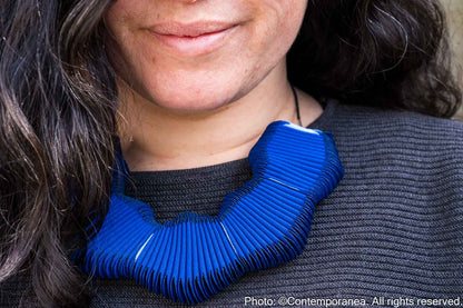 Serpentine necklace - Blue Stricking