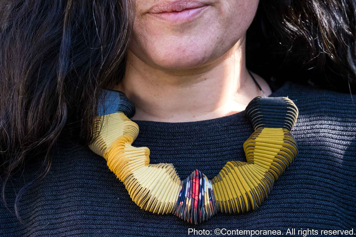 Serpentine necklace - Ochre