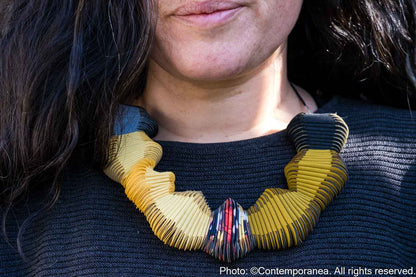 Serpentine necklace - Ochre