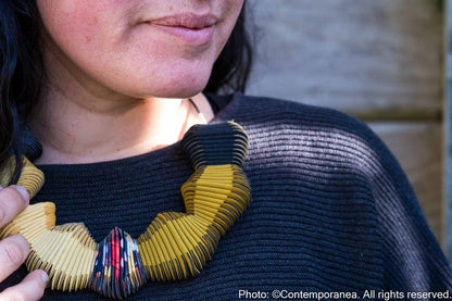Serpentine necklace - Ochre