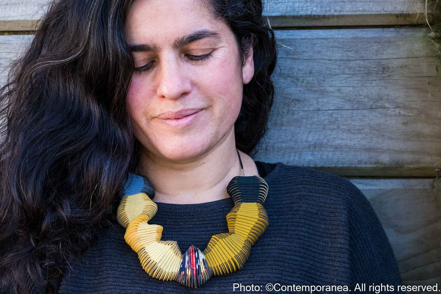 Serpentine necklace - Ochre
