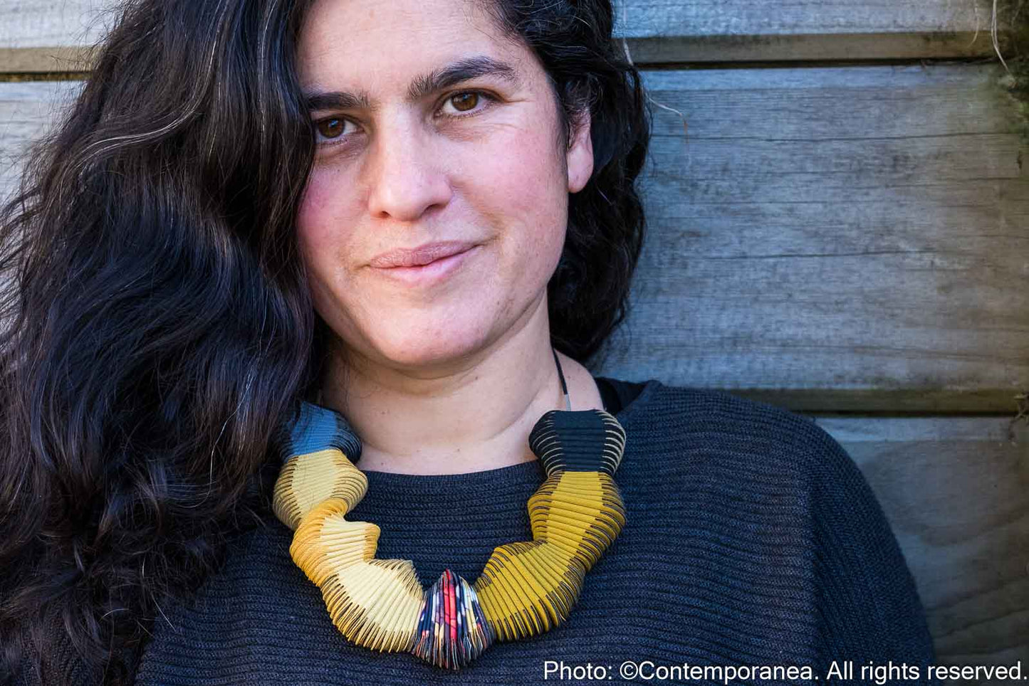 Serpentine necklace - Ochre