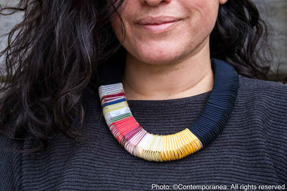 Pliegues necklace - Black multicolour