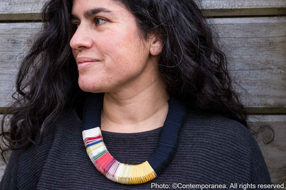 Pliegues necklace - Black multicolour