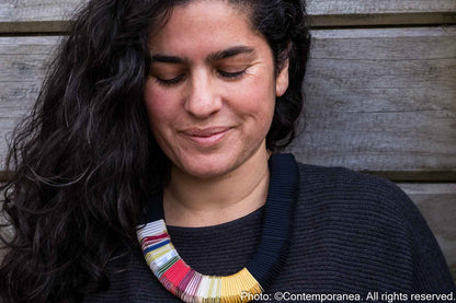 Pliegues necklace - Black multicolour