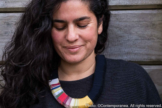 Pliegues necklace - Black multicolour
