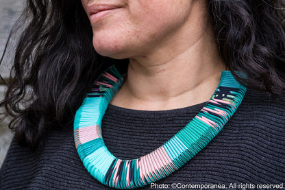 Pliegues necklace - Turquoise