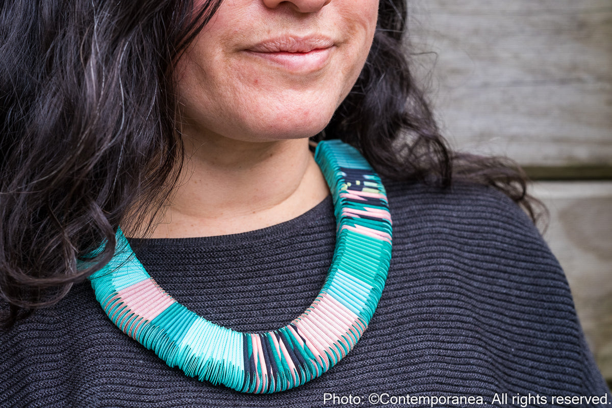 Pliegues necklace - Turquoise