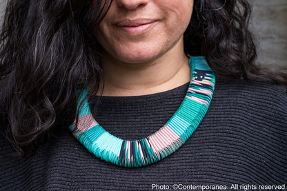 Pliegues necklace - Turquoise