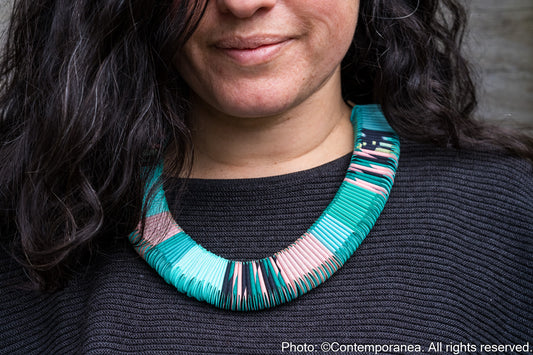 Pliegues necklace - Turquoise