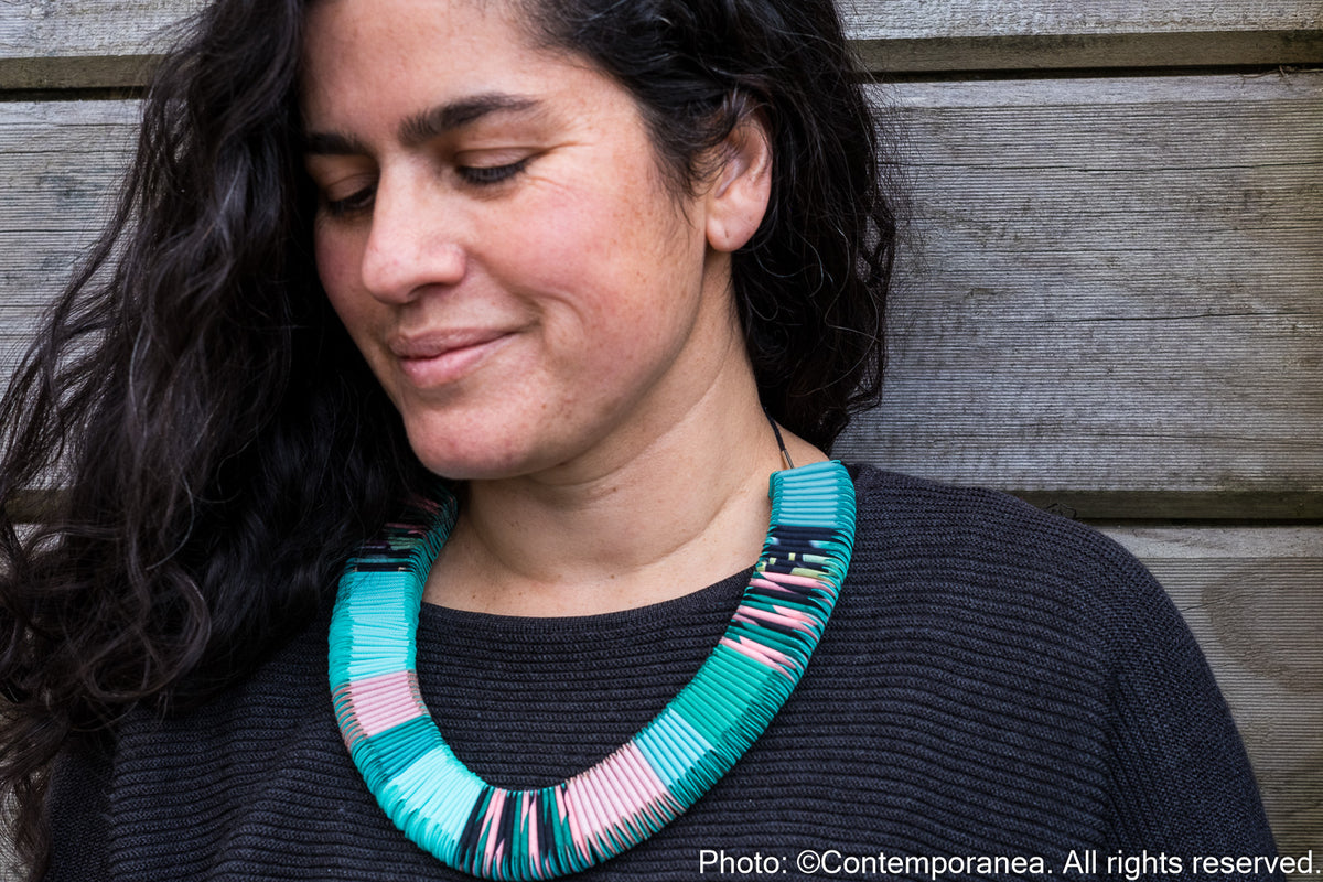 Pliegues necklace - Turquoise