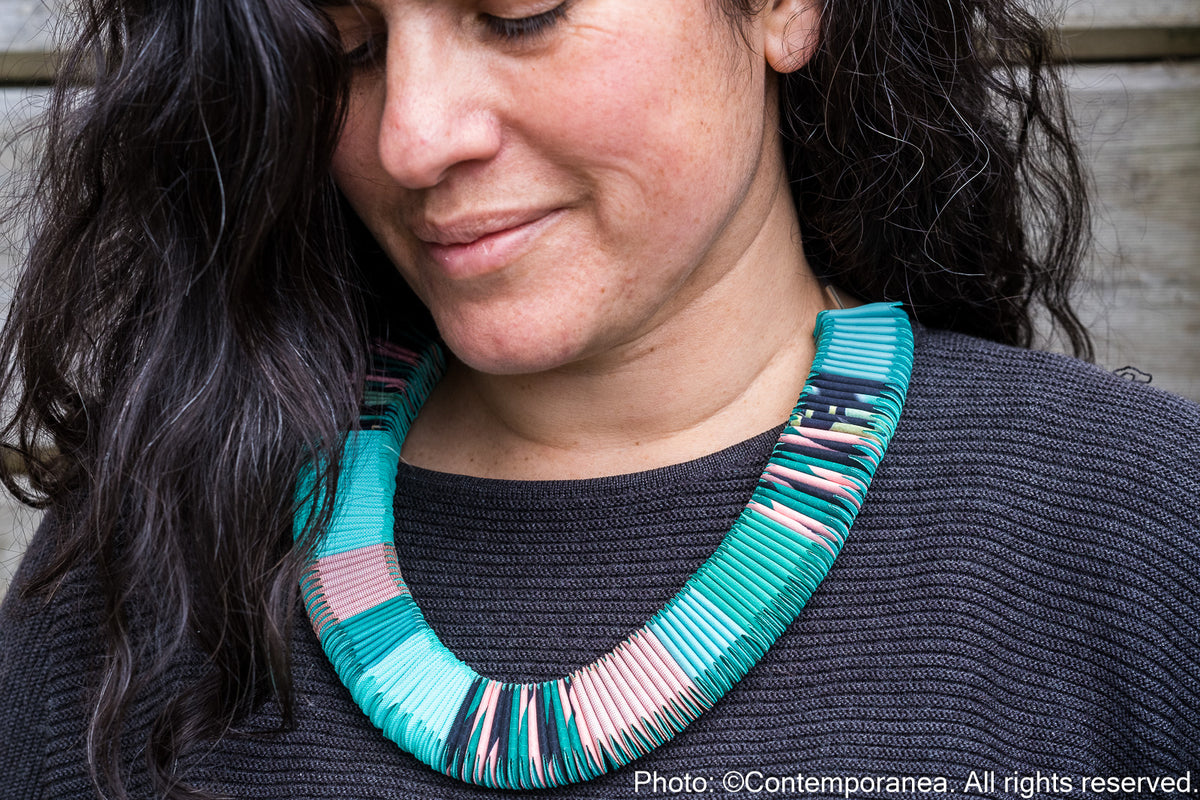 Pliegues necklace - Turquoise