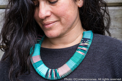 Pliegues necklace - Turquoise