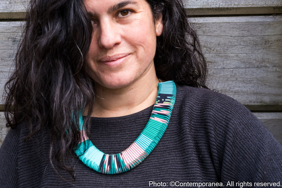 Pliegues necklace - Turquoise