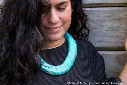 Pliegues necklace - Turquoise