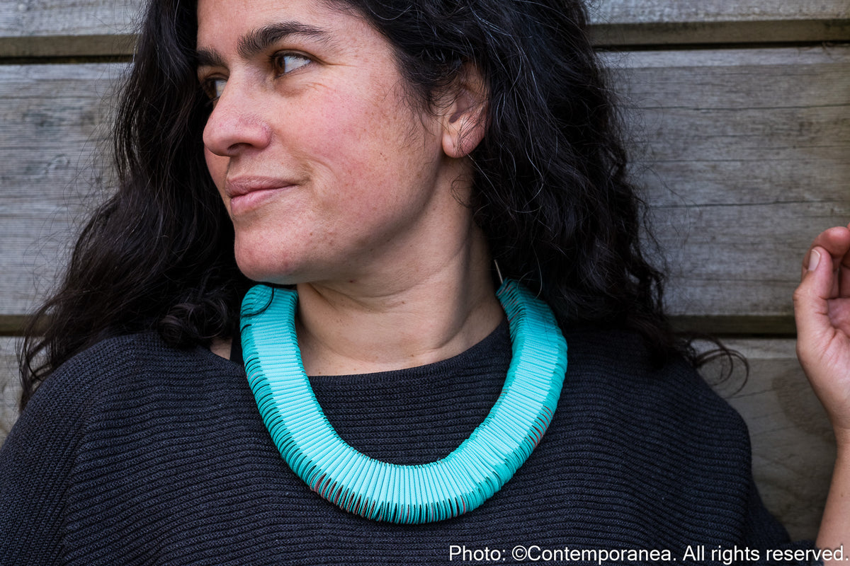 Pliegues necklace - Turquoise