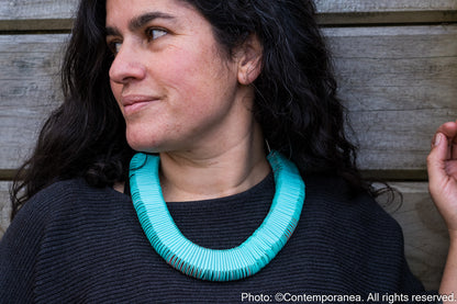 Pliegues necklace - Turquoise