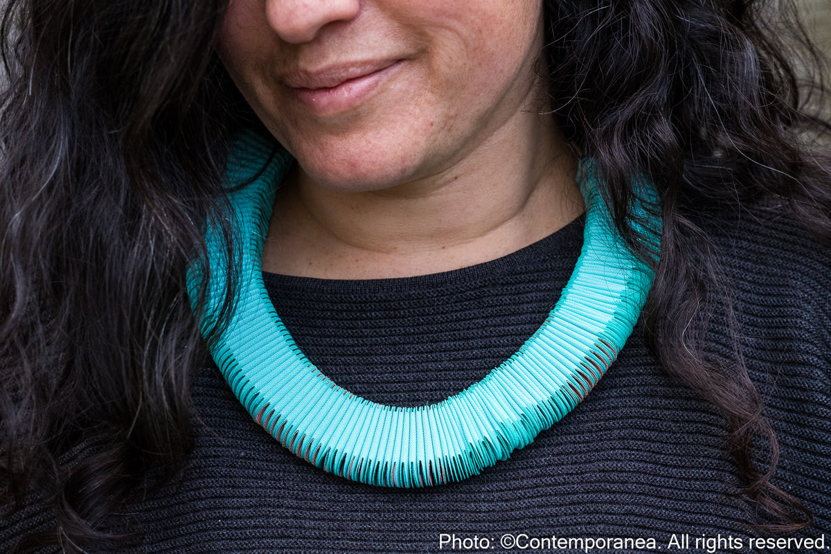 Pliegues necklace - Turquoise