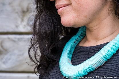 Pliegues necklace - Turquoise