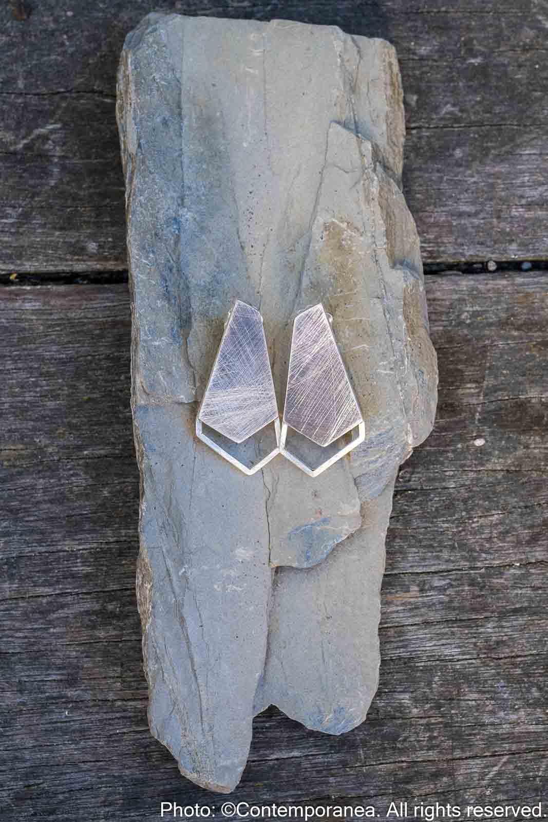Hexa 2 Spaces Basic PentaHexa - Silver earrings