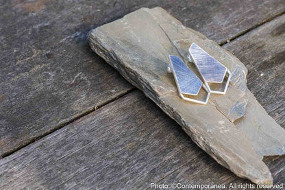 Hexa 2 Spaces Basic PentaHexa - Silver earrings