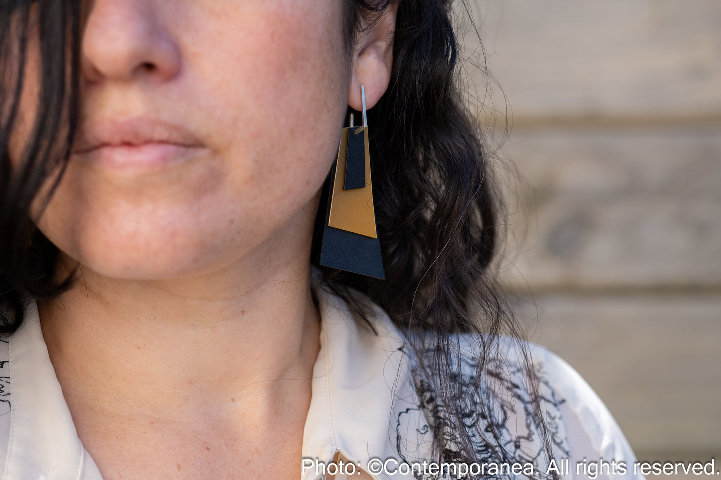 Geometries earrings - in orange