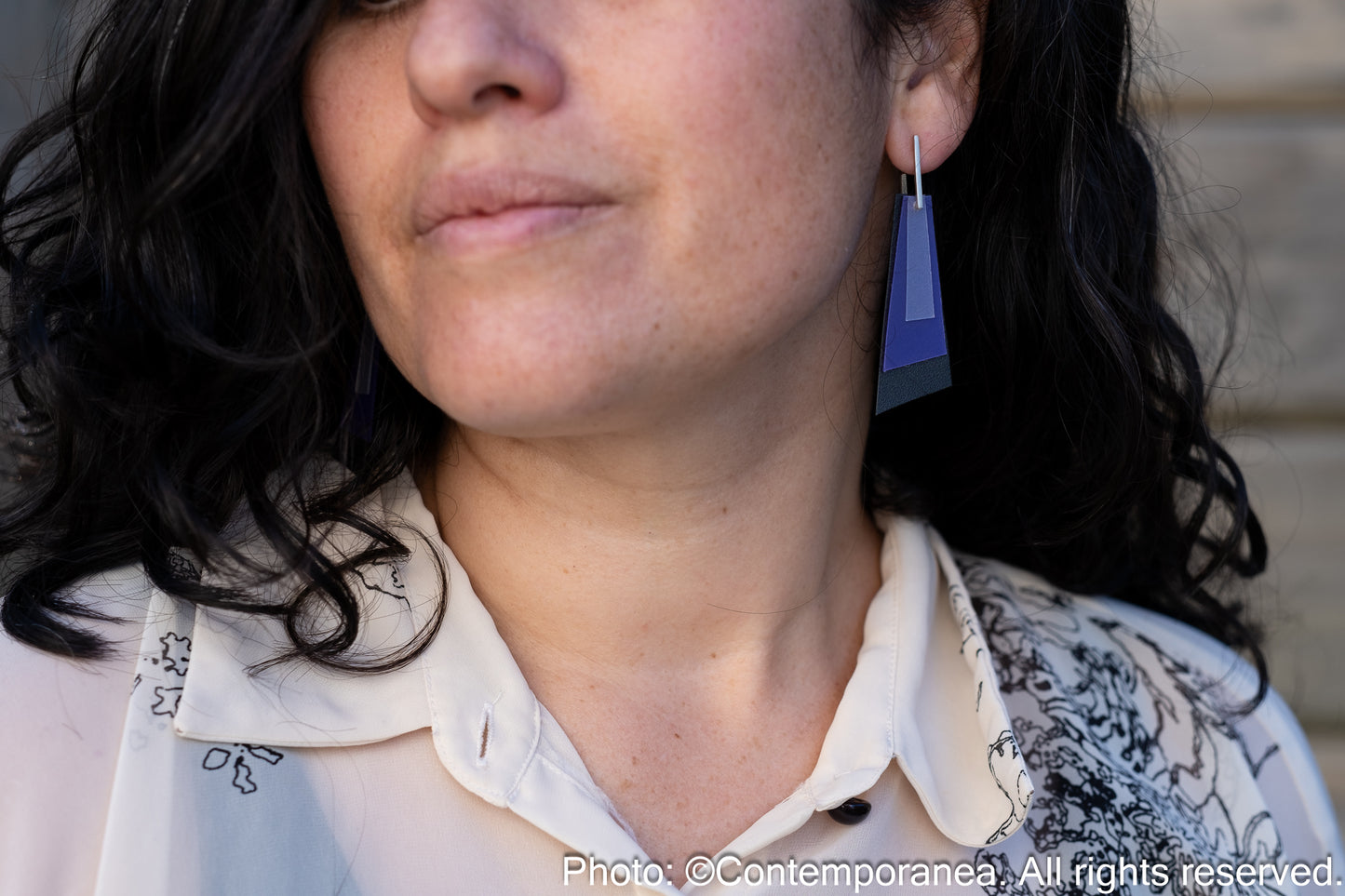 Geometries earrings - in purple