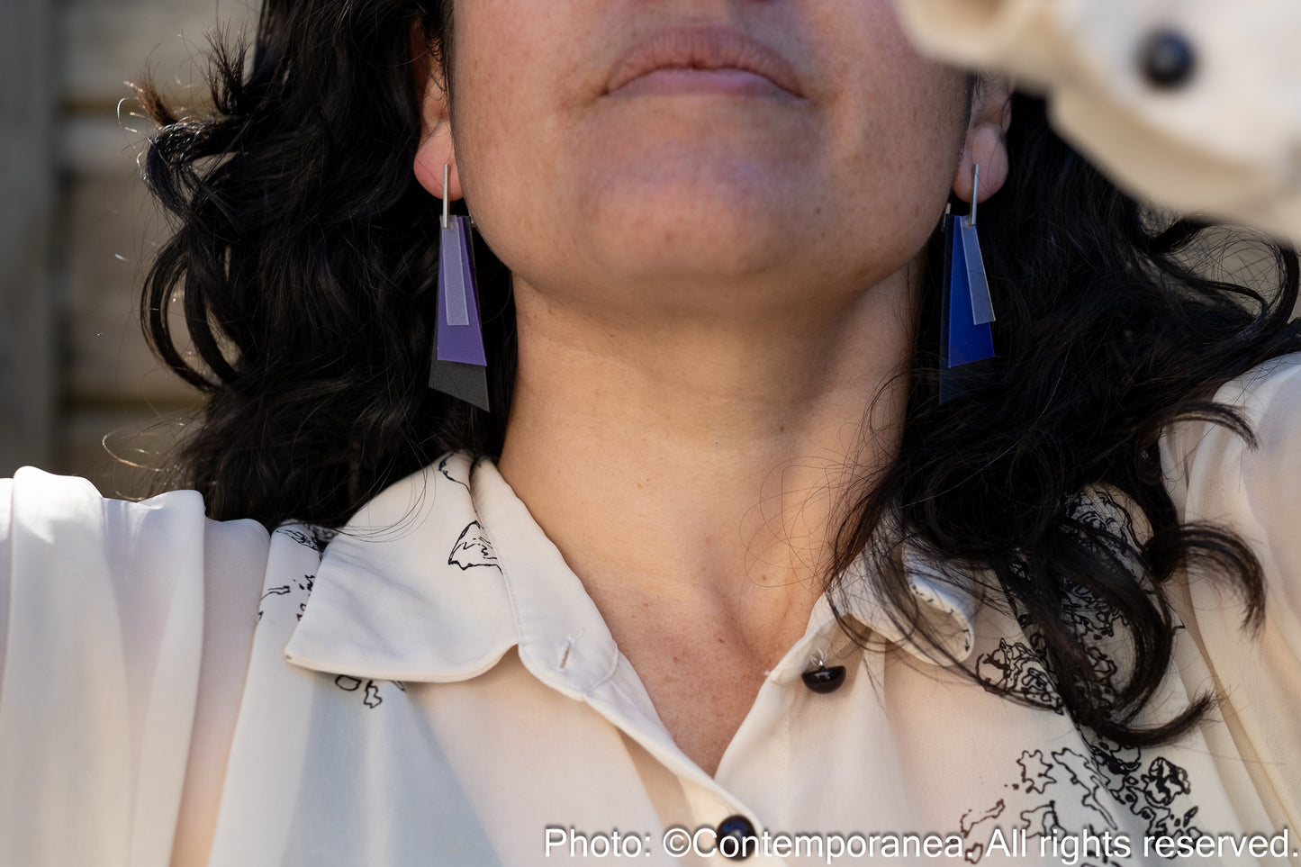 Geometries earrings - in purple