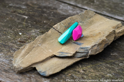 Pepitas Duo 1 - Turquoise and Pink
