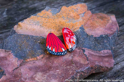 Large Monarch Butterfly Wing Earrings