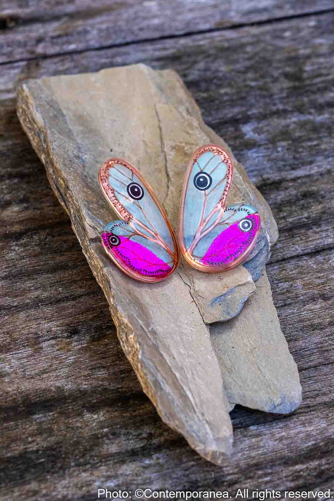 Pointed Half Butterfly M Pink Blush