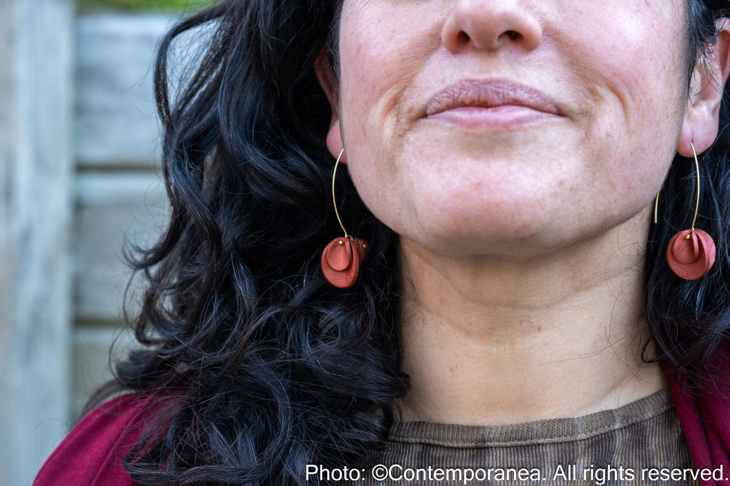 Modern Flower Earrings - Corten