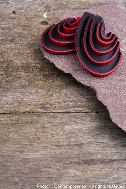 Swirls Oversized red cherry earrings
