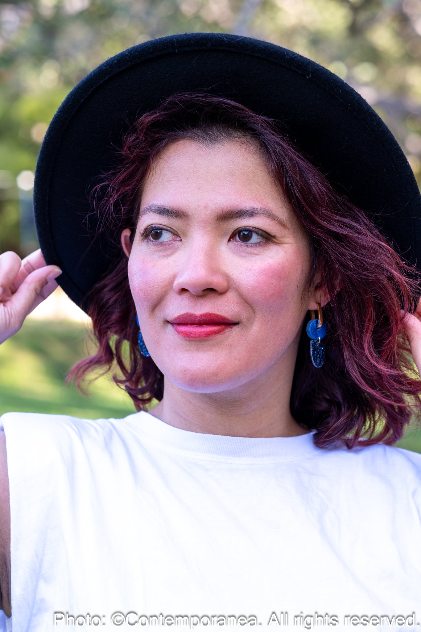 Dainty Hoops - Royal and Navy blue sparkles