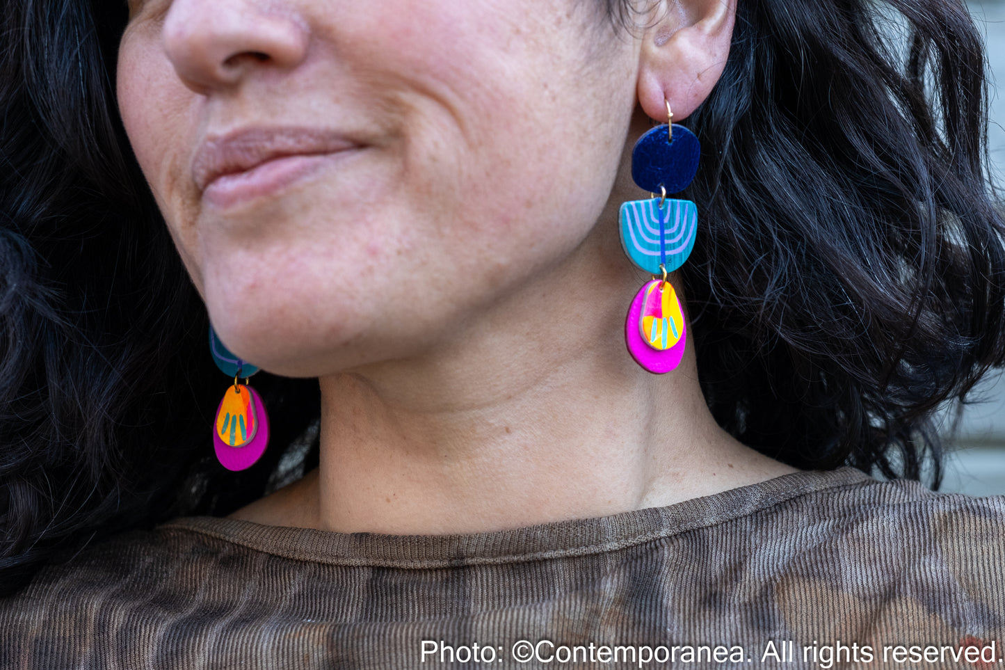 Lilac salvia earrings