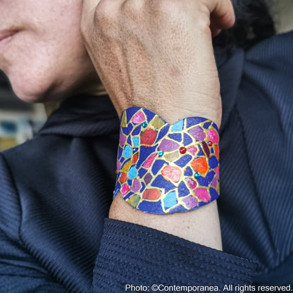 Gaudi bracelet - purple mosaic