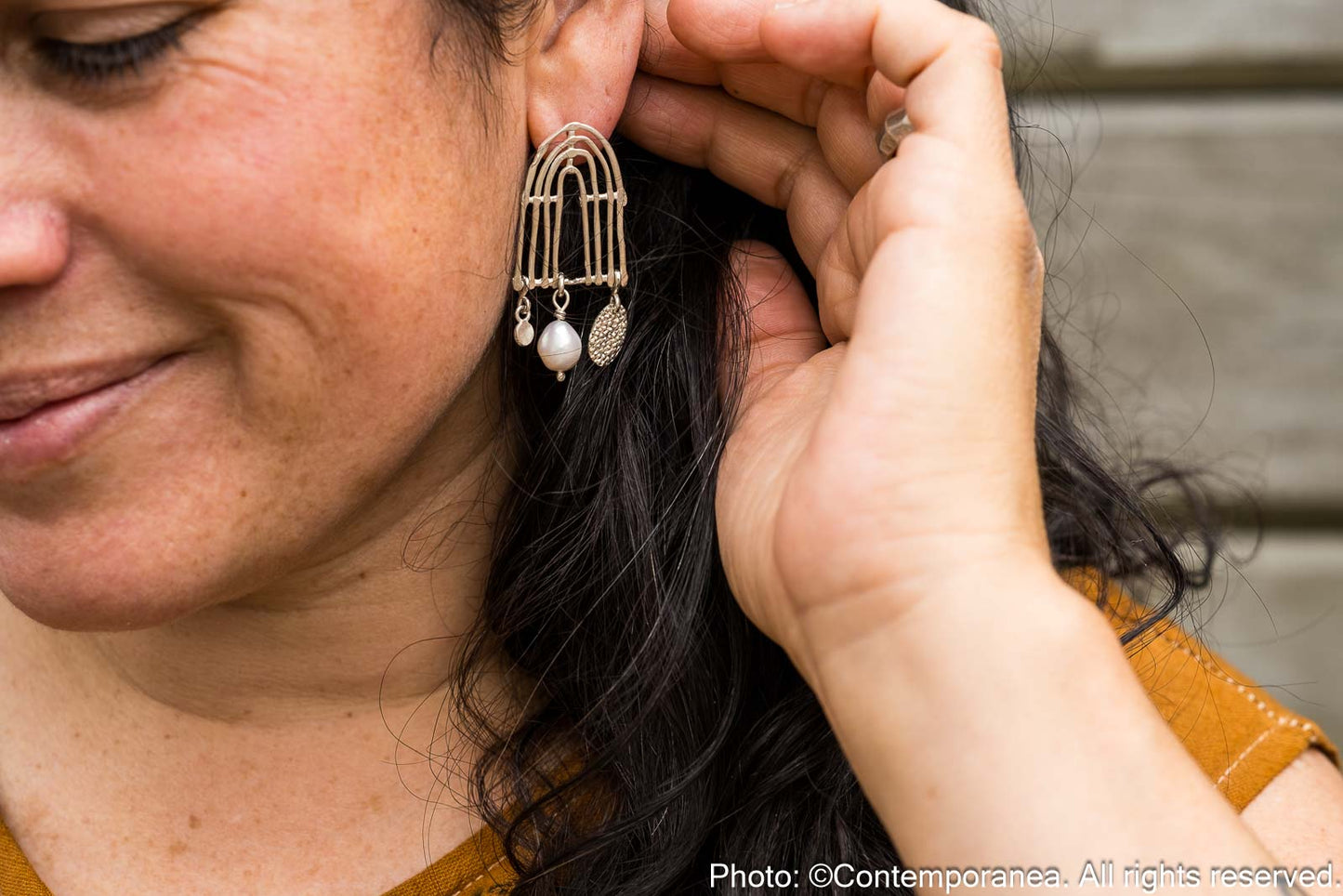 Muisca Pearl earrings